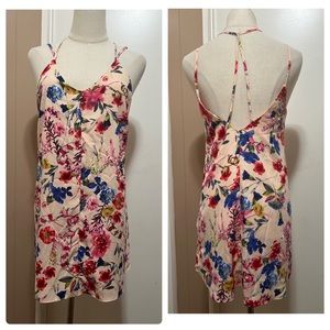 ASTR Dress Size S Woman’s Floral Cami Mini Slip Racerback